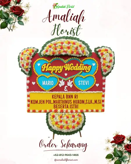 Papan Bunga Pernikahan Menawan